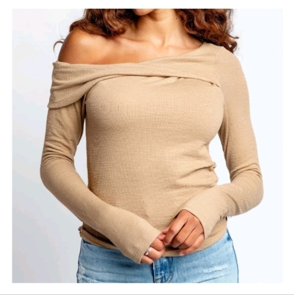 Free People We the Free Addie Layering Top Winter Wheat sz S - Picture 1 of 7